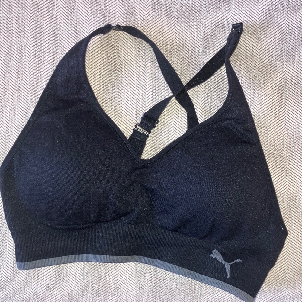 Puma black sports bra​